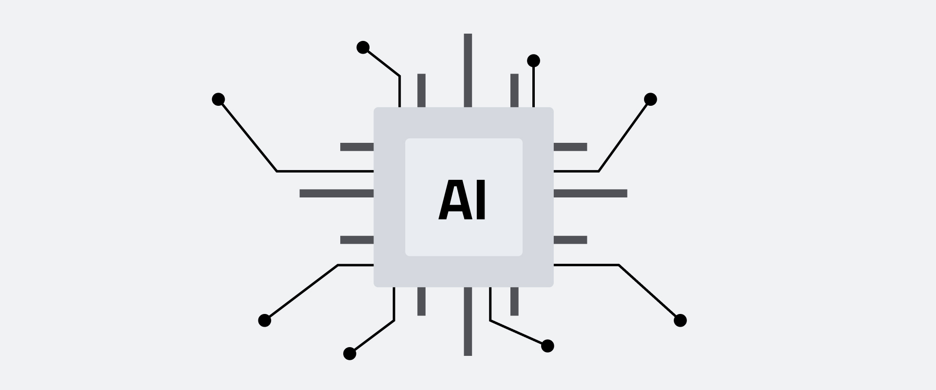 An illustration of AI technology