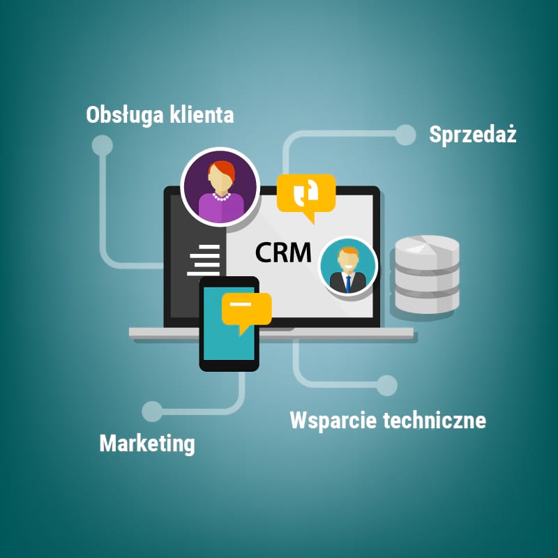 Systemy CRM - ilustracja graficzna