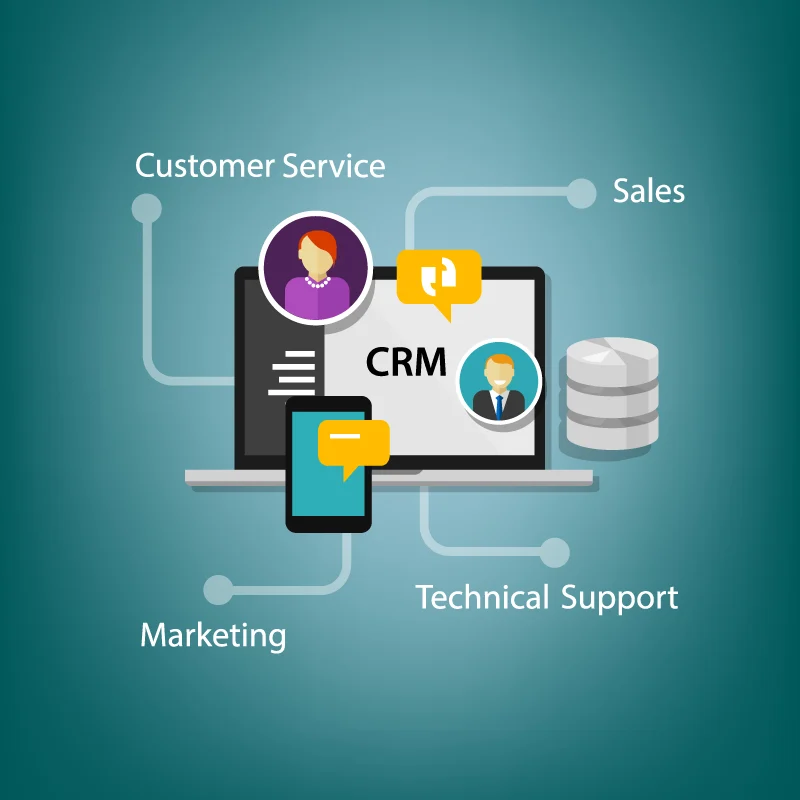 CRM systems - graphic illustration