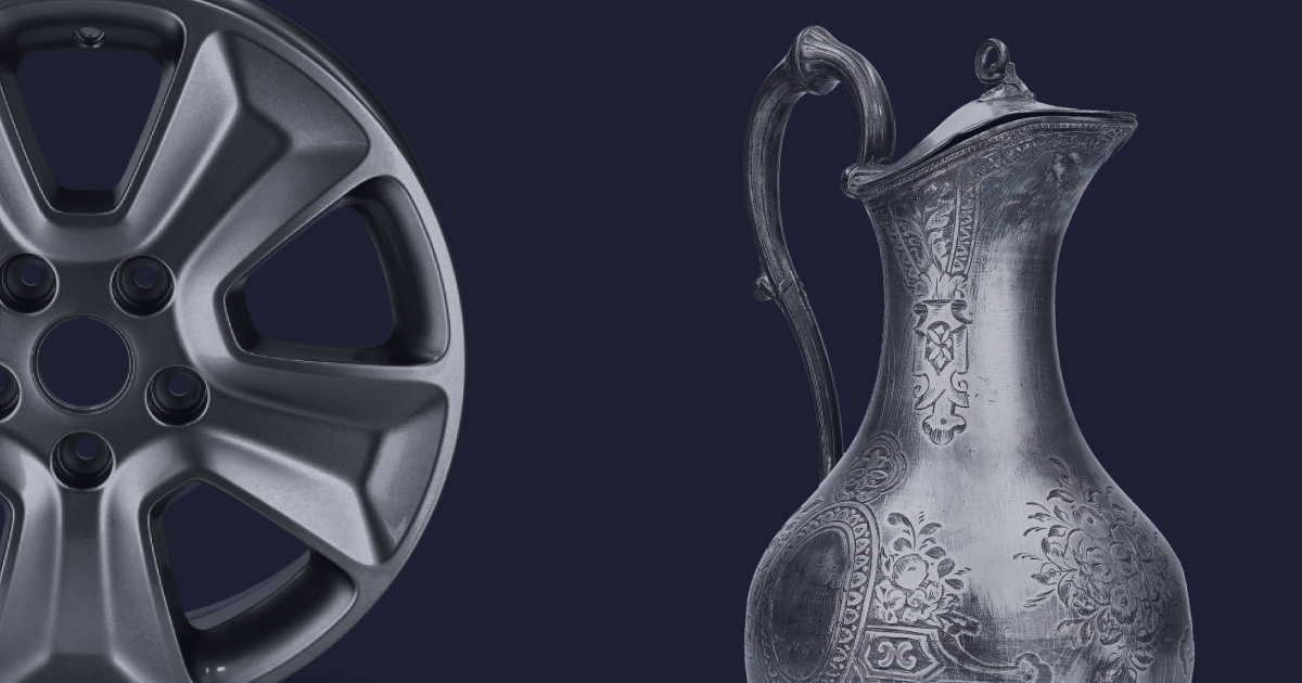 How automated photography transforms museum and industrial digitization banner of the article for mobile showcasing a spare part and a museum piece