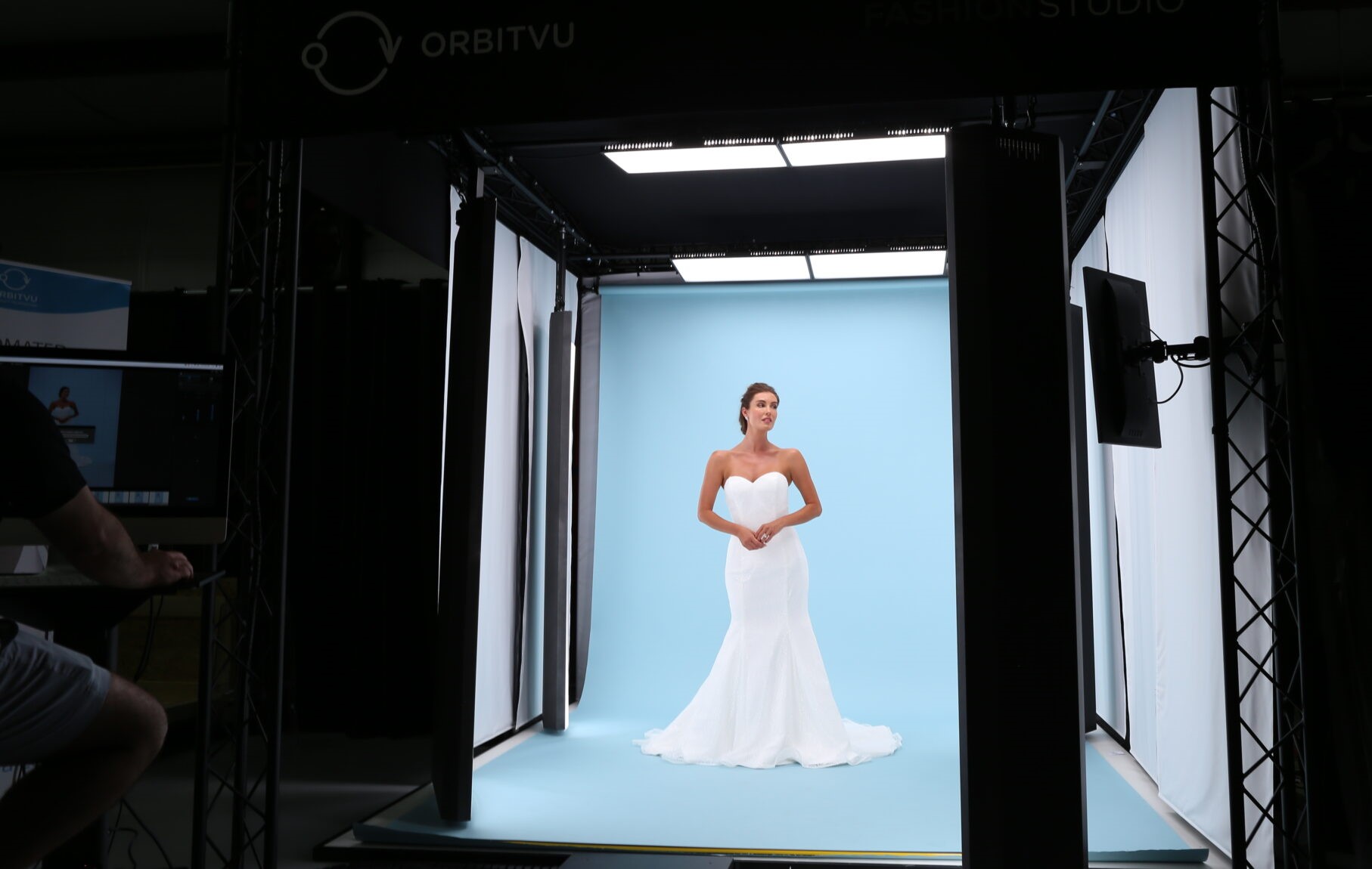 Behind the Scenes - One photography studio set-up for shooting photos for all wedding dresses 