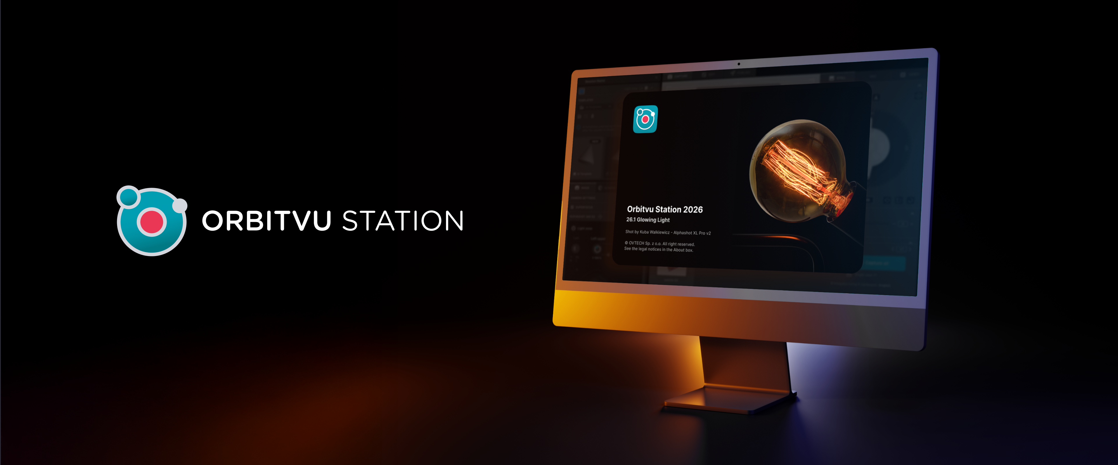 Orbitvu Station 26.1 glowing light banner