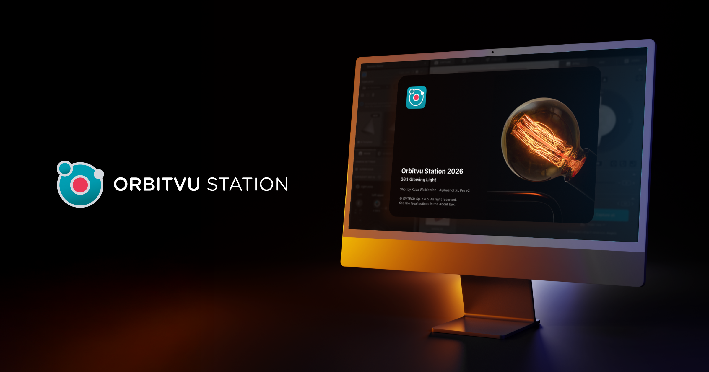 Orbitvu Station 26.1 glowing light banner mobile