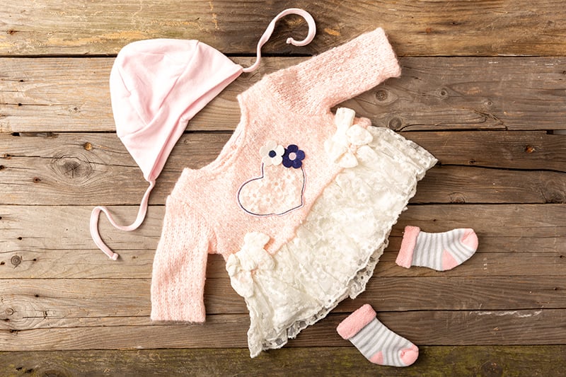 children's clothes flat lay photography
