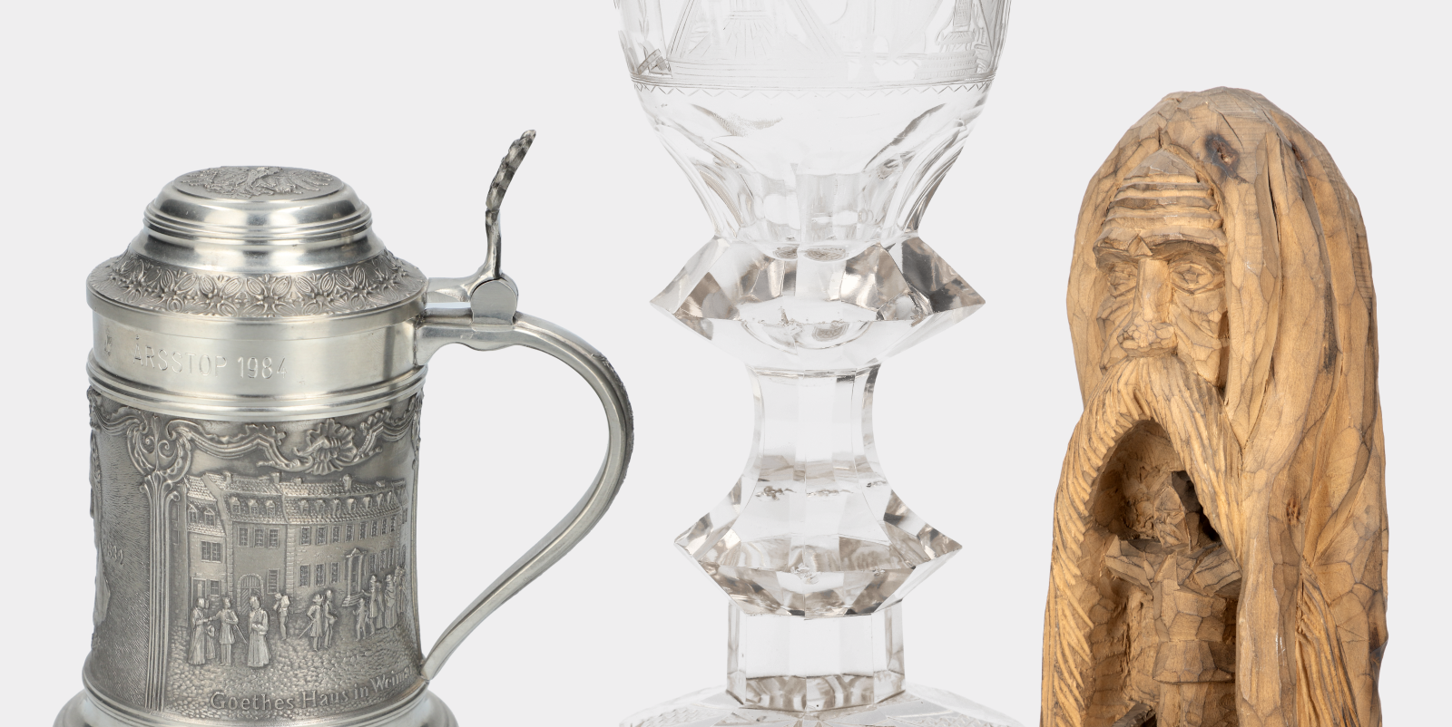 three antiques photographed in Alphashot XL