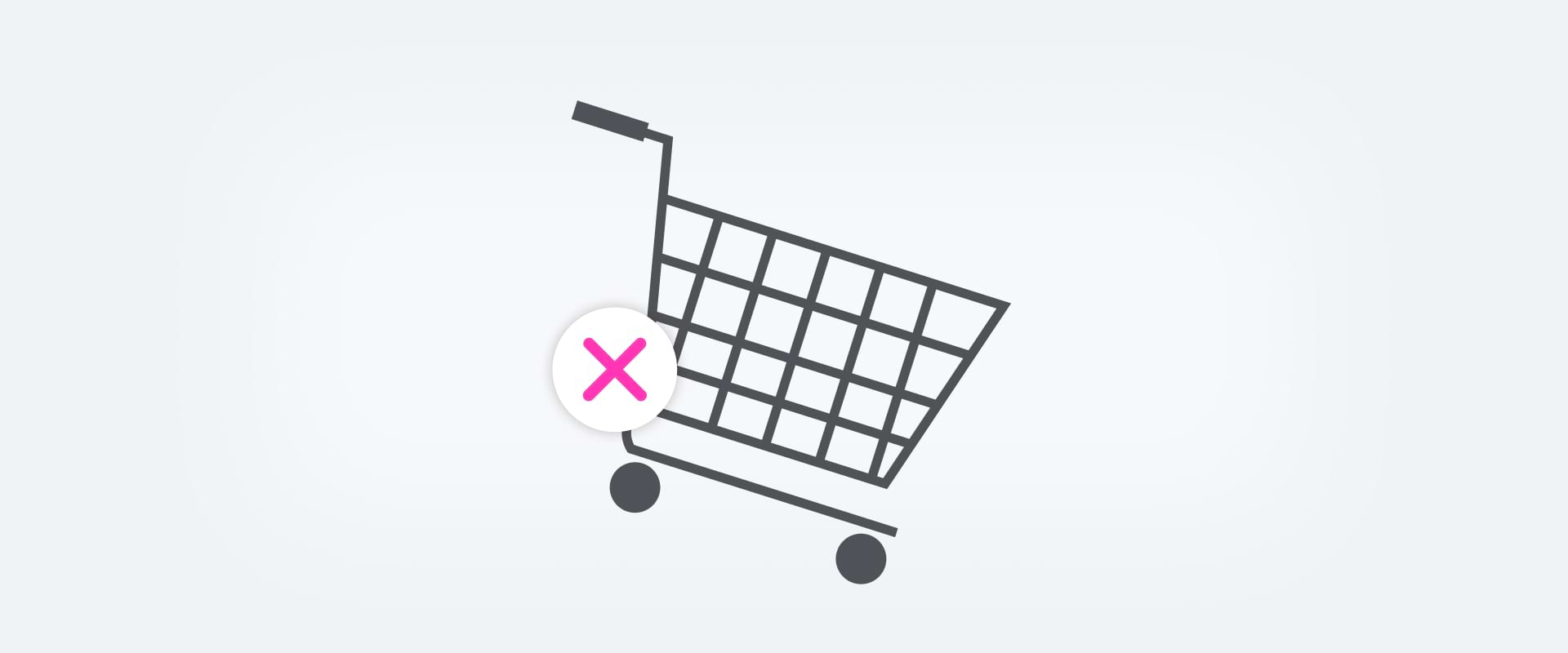 Illustration of shopping cart abandonment