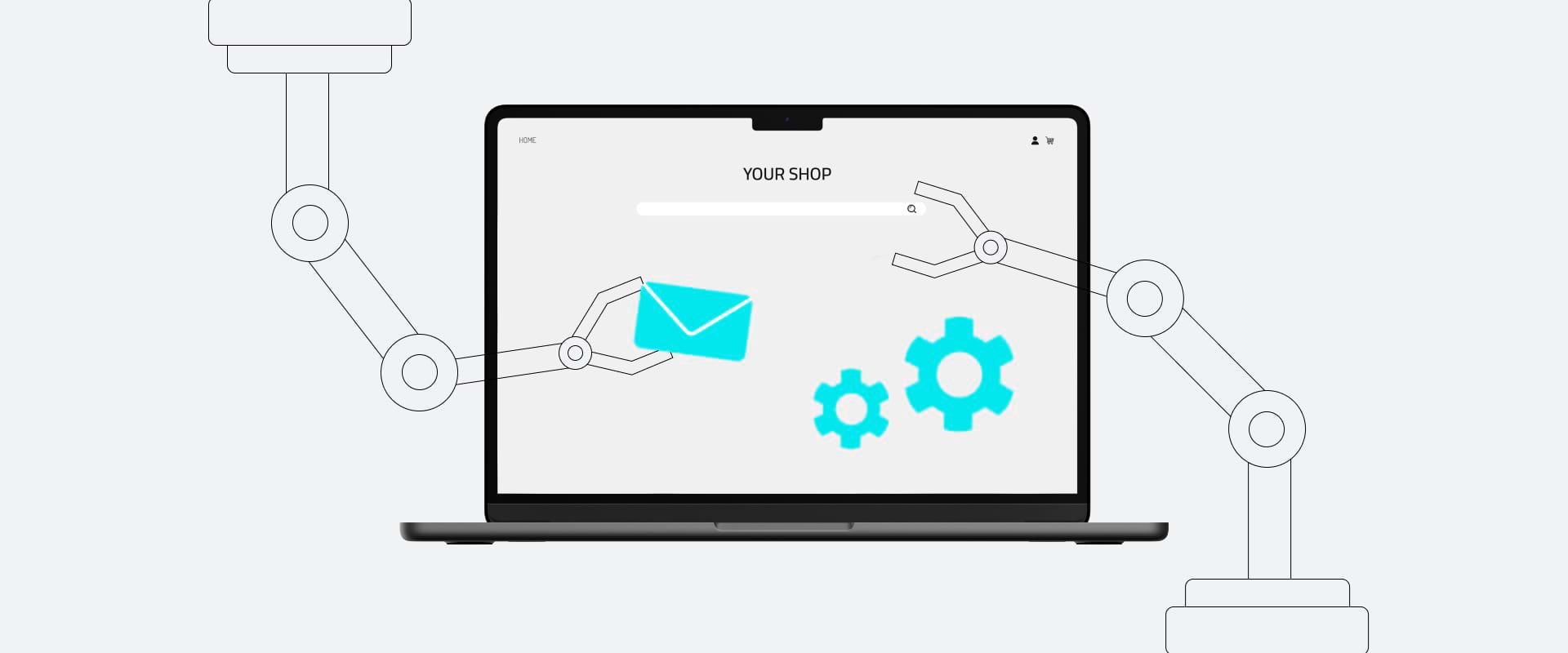 Illustration of automation in the e-commerce store