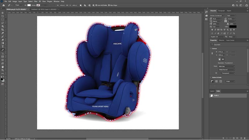 A clipping path - manual background removal