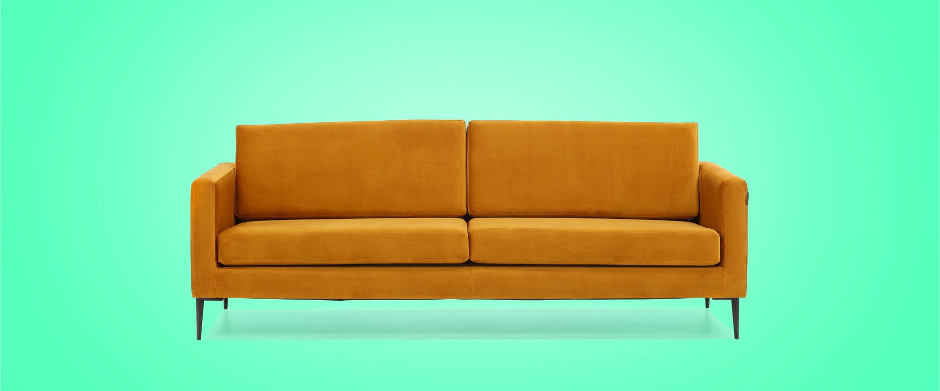 yellow sofa at E-comm Studio+