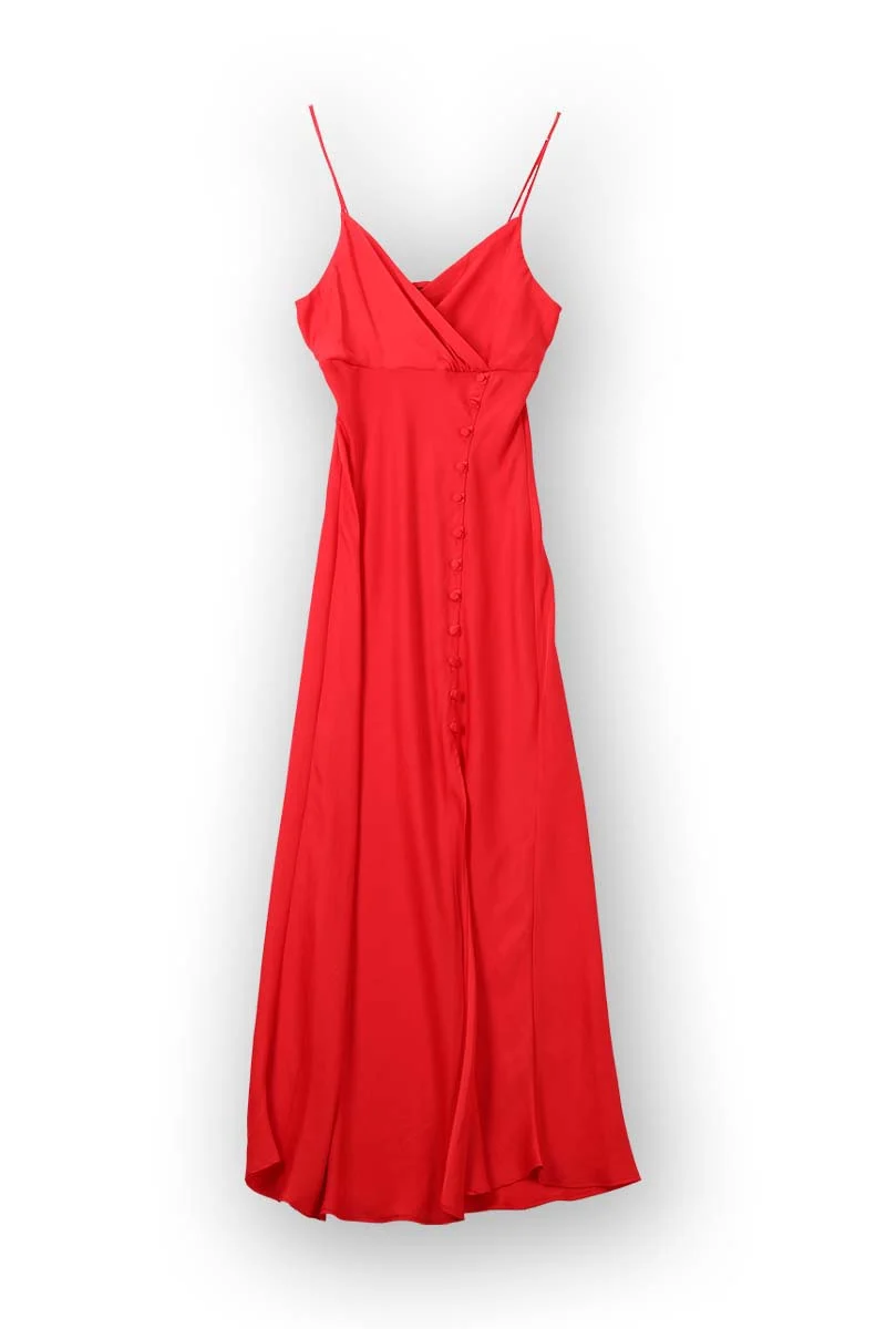 Fotografia flat lay - czerwona sukienka