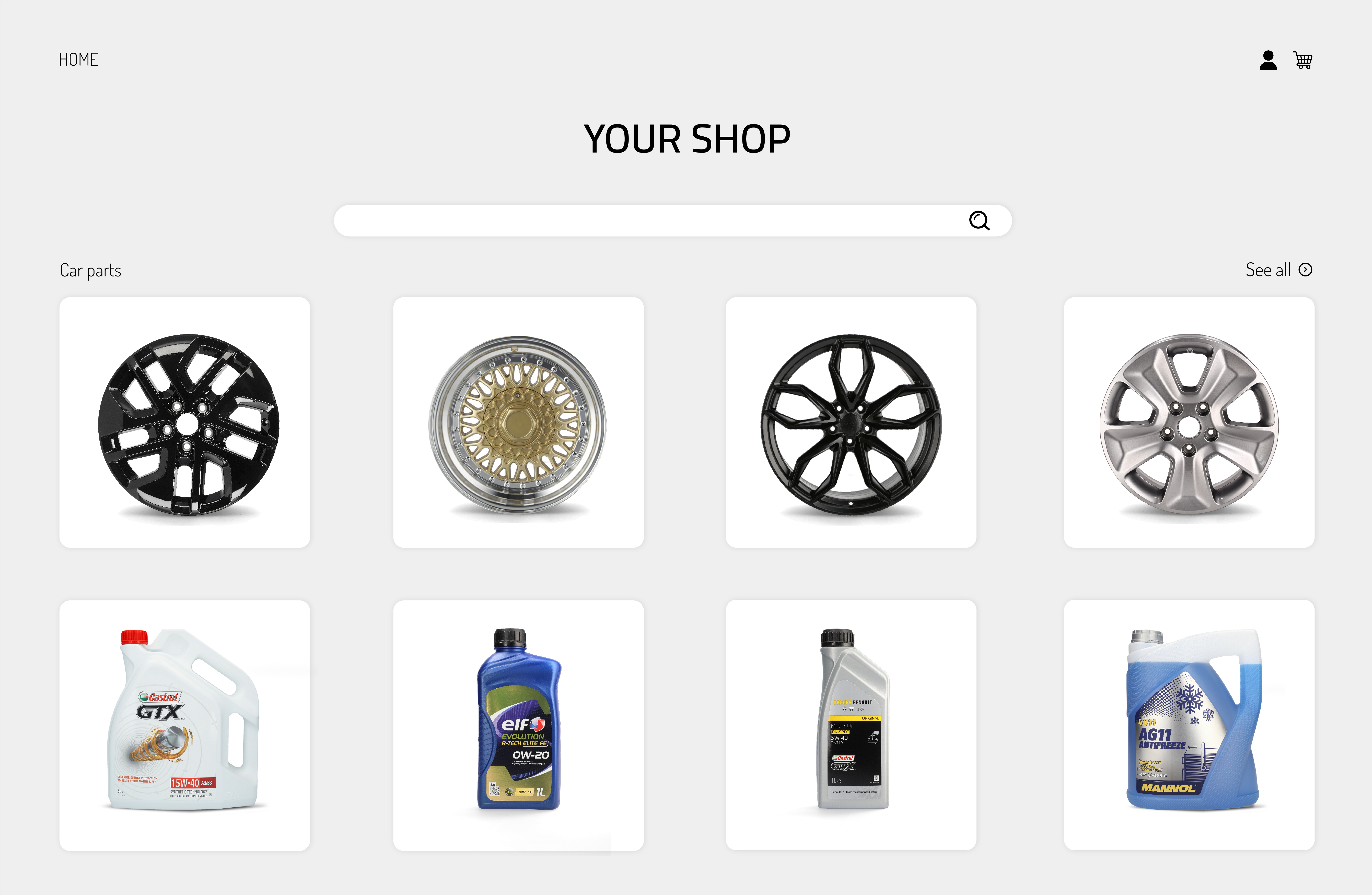 An example of consistent e-commerce website