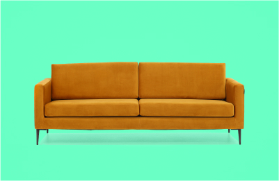yellow sofa at E-comm Studio+