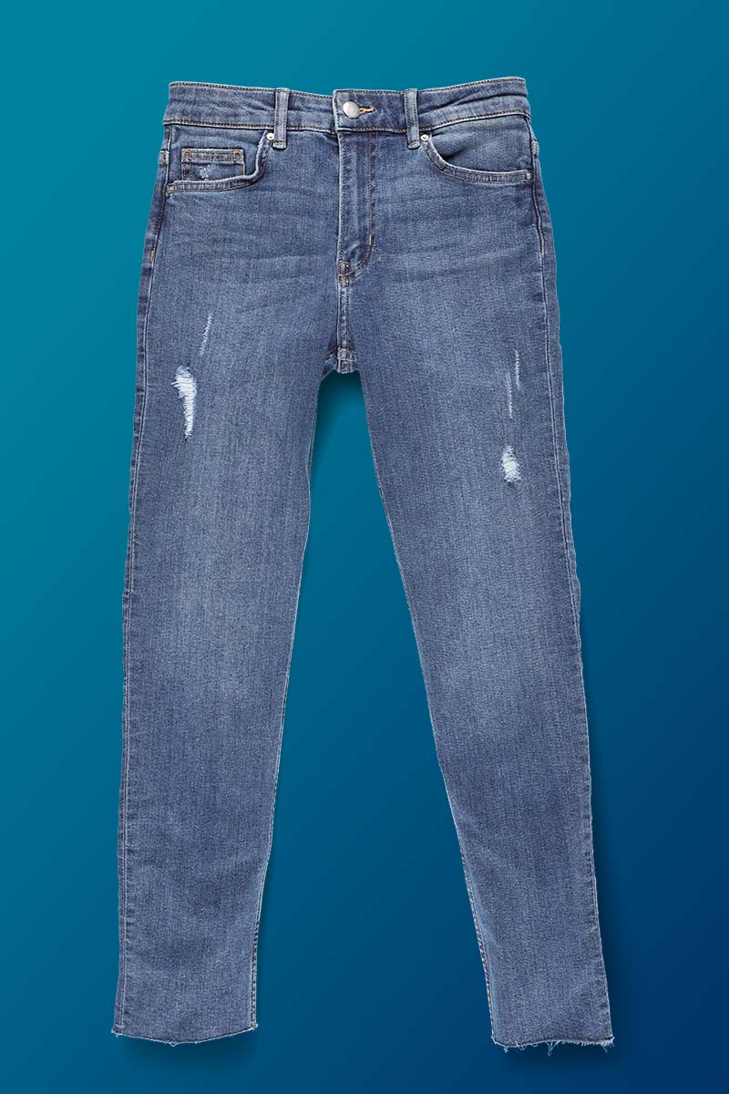 Zdjęcie jeansów ze zbędnym cieniem