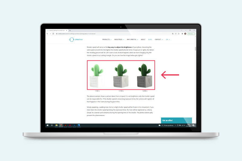 Right image positioning within the website