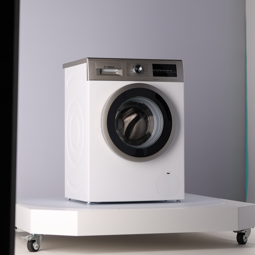 Electronics product photography washing machine