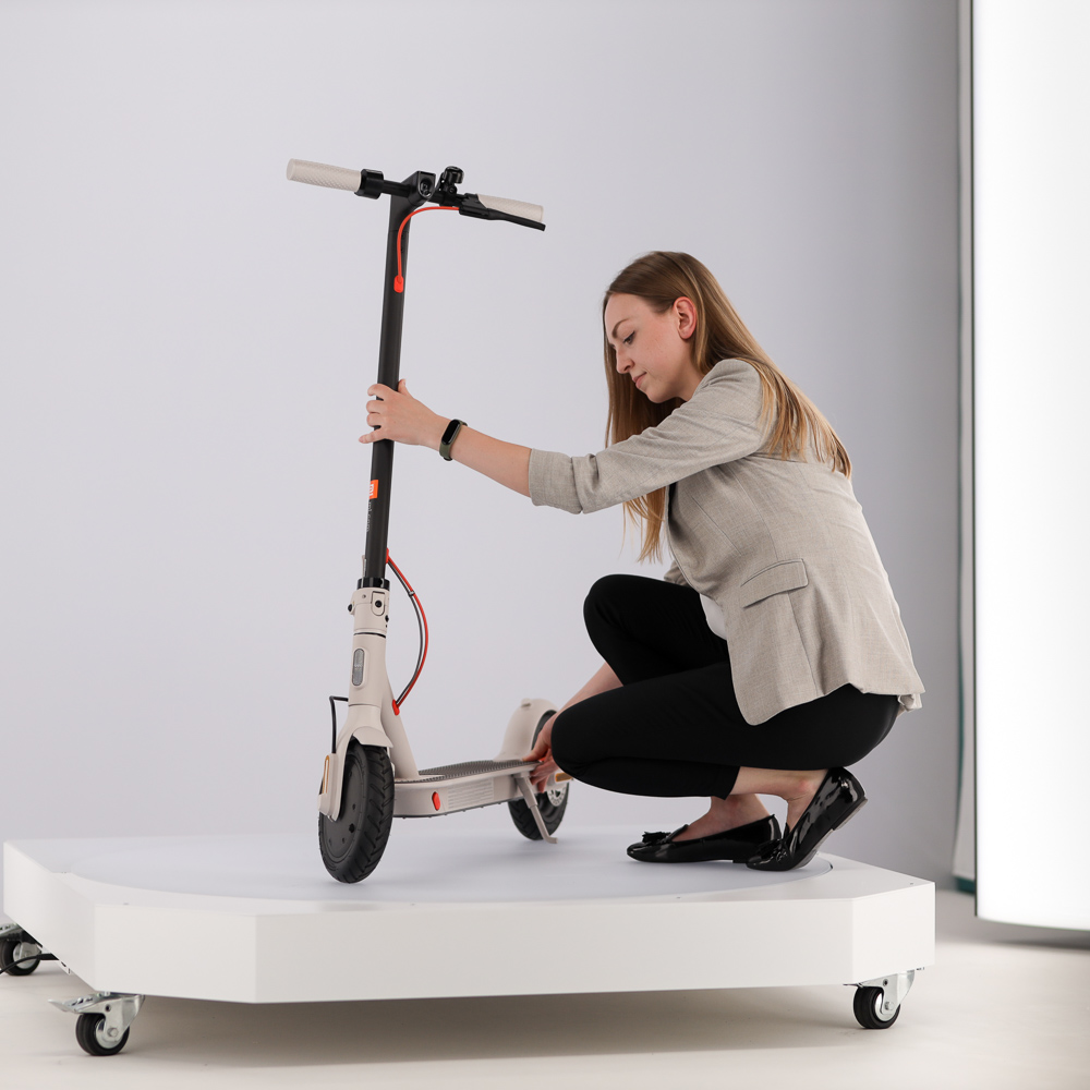 Electronics product photography scooter