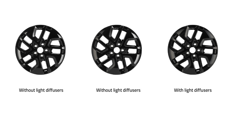 photo with light diffusers